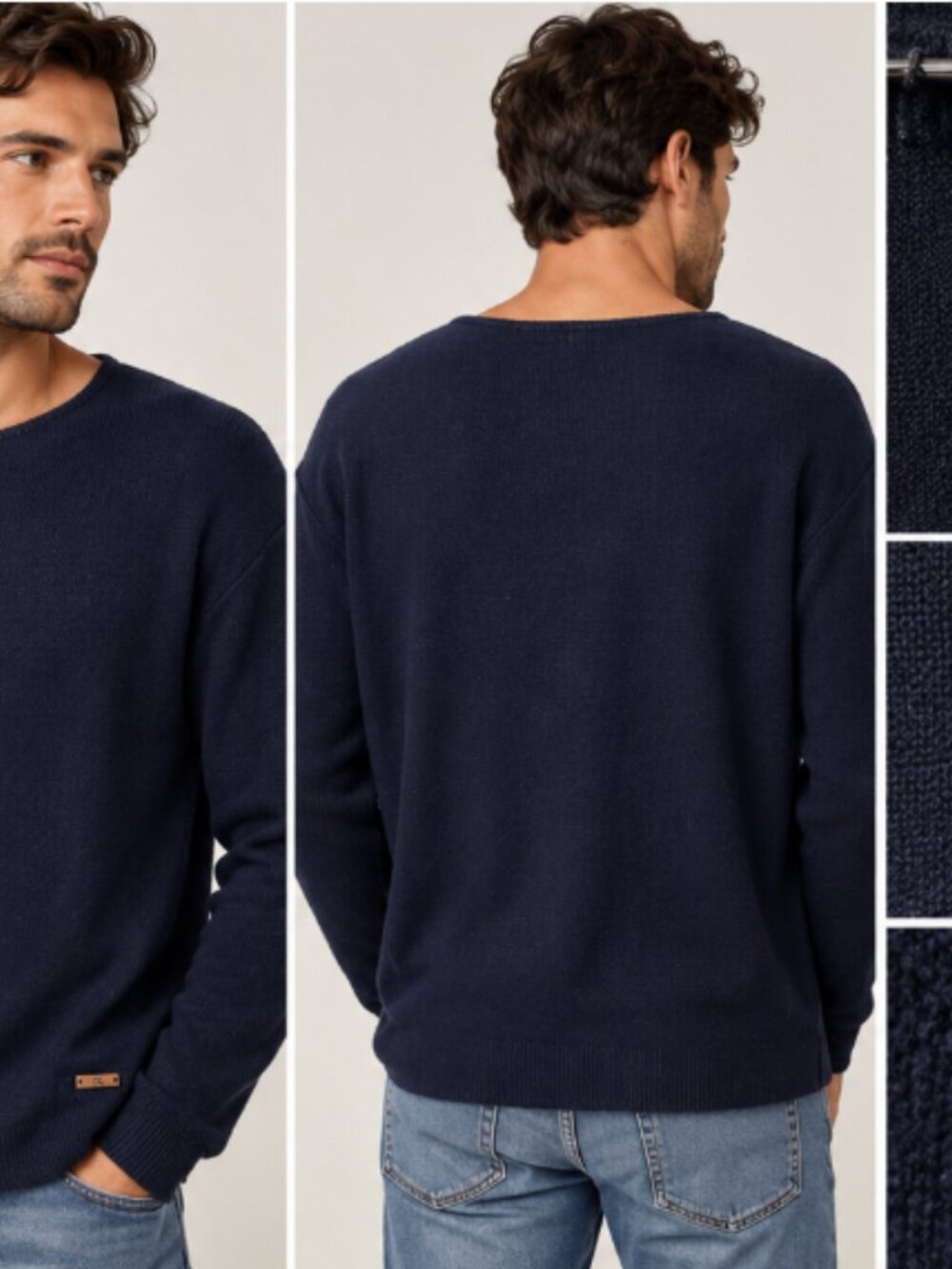 Calvin Klein Jeans Men’s Navy Knit Crewneck Sweater XXL 52 NWT